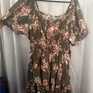 Liberty Love Floral Green Midi Dress